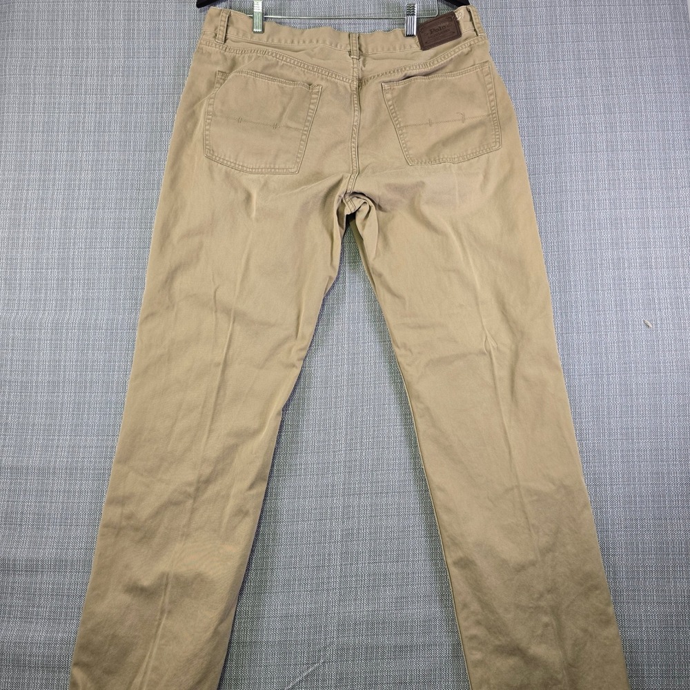 Polo Ralph Lauren 650 Straight Leg Pants Mens 36x34 Sand 5-Pocket Twill Classic - Picture 3 of 16